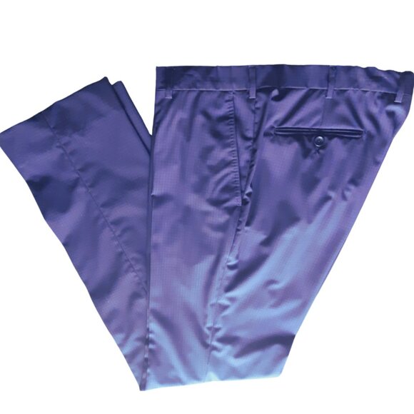 Z ZEGNA SZ 44L 2 Piece Men's 100% Wool Suit Blue Fine Check - Picture 11 of 16